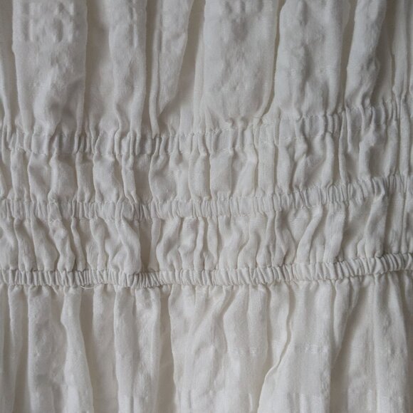 MADEWELL Lighthouse White Sophia Midi Seersucker Dress NEW $128 Pockets Womens M - Picture 16 of 16